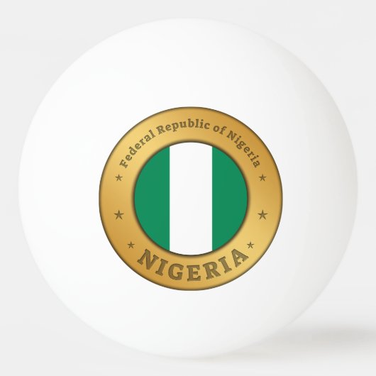 Nigeriaanse vlag pingpongbal (Voorkant)