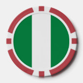 Nigeriaanse vlag poker chips (Voorkant)