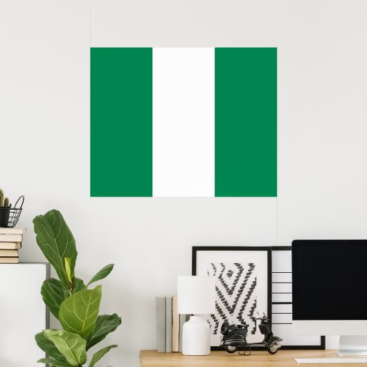Nigeriaanse vlag poster (Thuiskantoor)