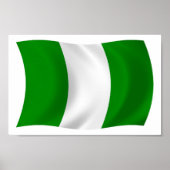 Nigeriaanse vlag Poster afdrukken (Voorkant)