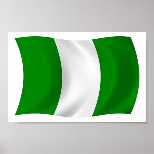 Nigeriaanse vlag Poster afdrukken (Voorkant)