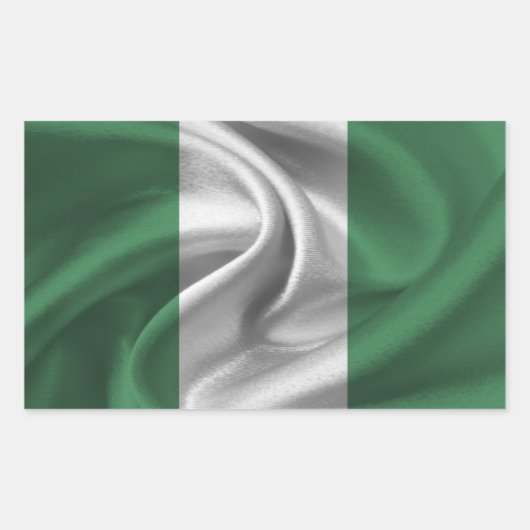 Nigeriaanse vlag rechthoekige sticker (Voorkant)