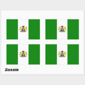 Nigeriaanse vlag rechthoekige sticker (Vel)