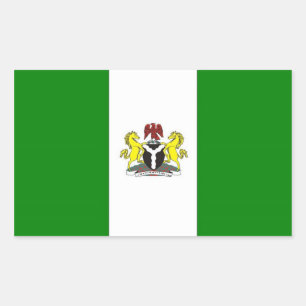 Nigeriaanse vlag rechthoekige sticker