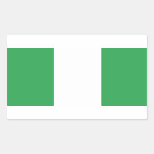Nigeriaanse vlag rechthoekige sticker