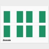 Nigeriaanse vlag rechthoekige sticker (Vel)