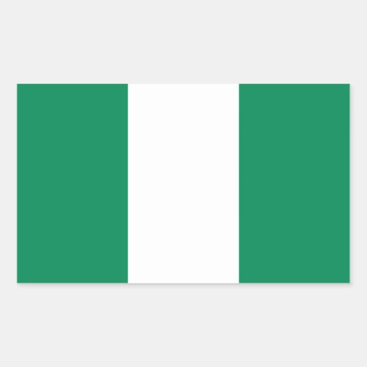 Nigeriaanse vlag rechthoekige sticker (Voorkant)