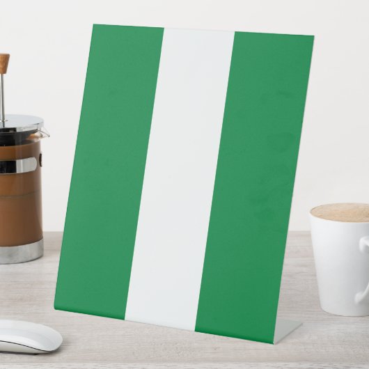 Nigeriaanse vlag reclamebord met voetstuk (Insitu)