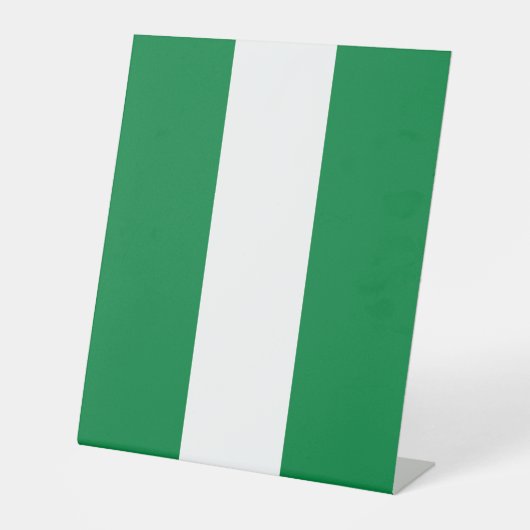 Nigeriaanse vlag reclamebord met voetstuk (Voorkant)