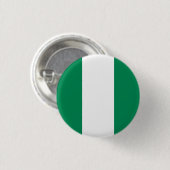 Nigeriaanse vlag ronde button 3,2 cm (Voorkant /achterkant)