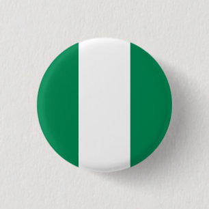 Nigeriaanse vlag ronde button 3,2 cm