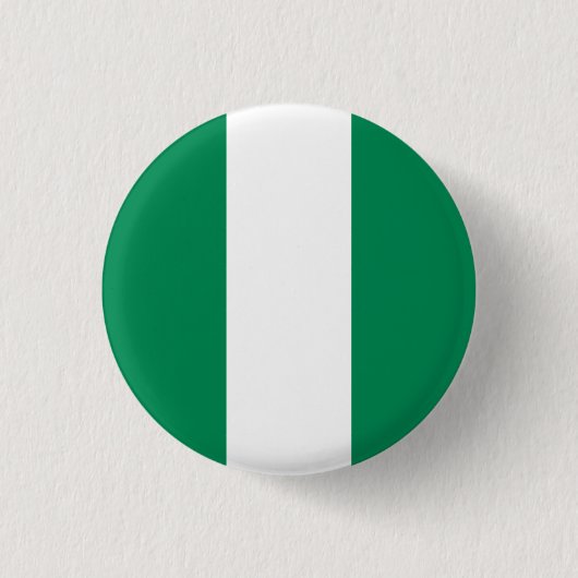 Nigeriaanse vlag ronde button 3,2 cm (Voorkant)
