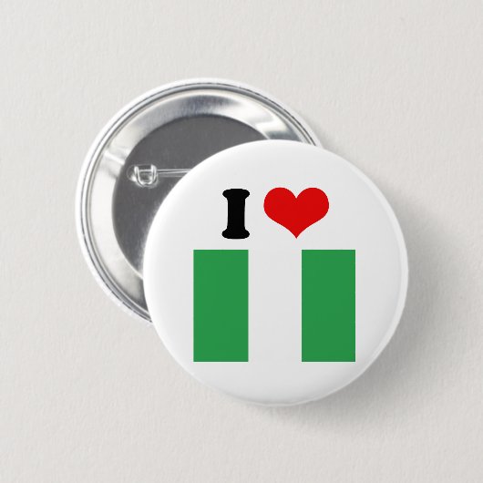 Nigeriaanse vlag ronde button 5,7 cm (Voorkant /achterkant)