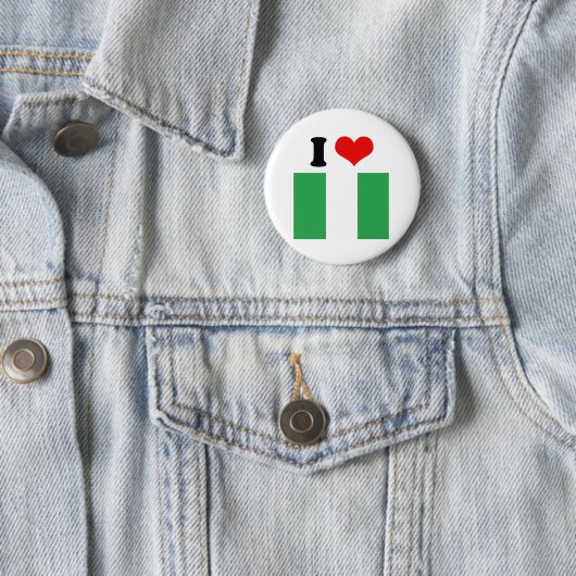 Nigeriaanse vlag ronde button 5,7 cm (In situ)
