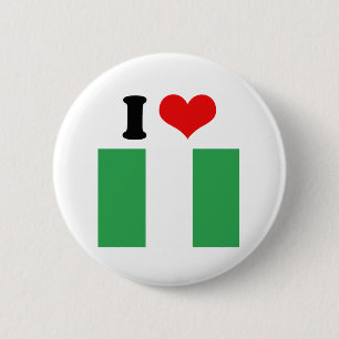 Nigeriaanse vlag ronde button 5,7 cm