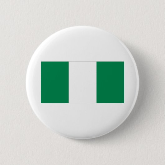 Nigeriaanse vlag ronde button 5,7 cm (Voorkant)