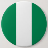 Nigeriaanse vlag ronde button 6,0 cm (Voorkant)