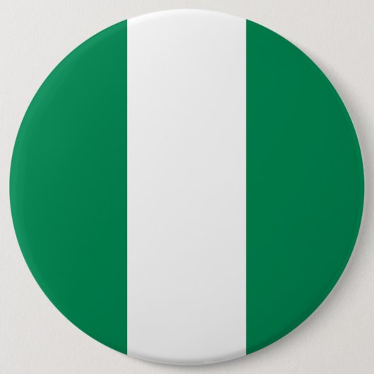 Nigeriaanse vlag ronde button 6,0 cm (Voorkant)