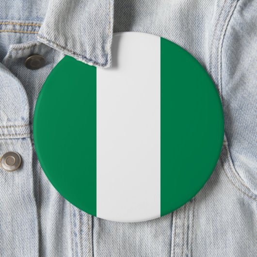 Nigeriaanse vlag ronde button 6,0 cm (In situ)