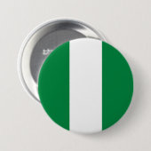 Nigeriaanse vlag ronde button 7,6 cm (Voorkant /achterkant)