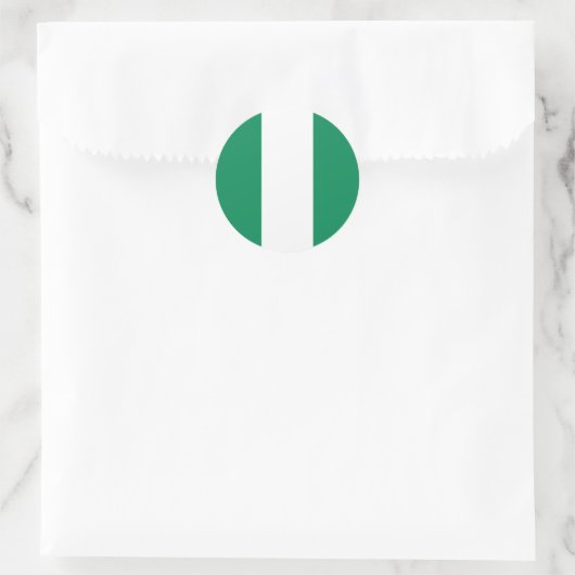 Nigeriaanse vlag ronde sticker (Tas)
