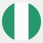 Nigeriaanse vlag ronde sticker (Voorkant)