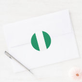 Nigeriaanse vlag ronde sticker (Envelop)