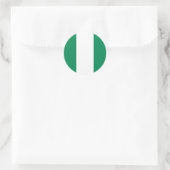 Nigeriaanse vlag ronde sticker (Tas)