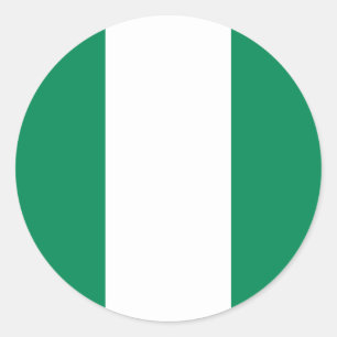 Nigeriaanse vlag ronde sticker