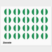 Nigeriaanse vlag ronde sticker (Vel)