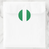 Nigeriaanse vlag ronde sticker (Tas)