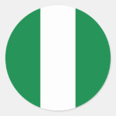 Nigeriaanse vlag ronde sticker (Voorkant)