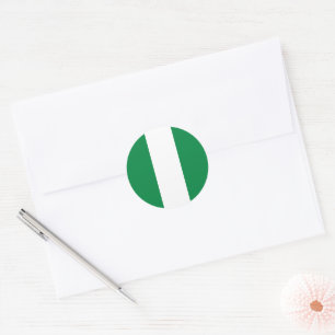 Nigeriaanse vlag ronde sticker