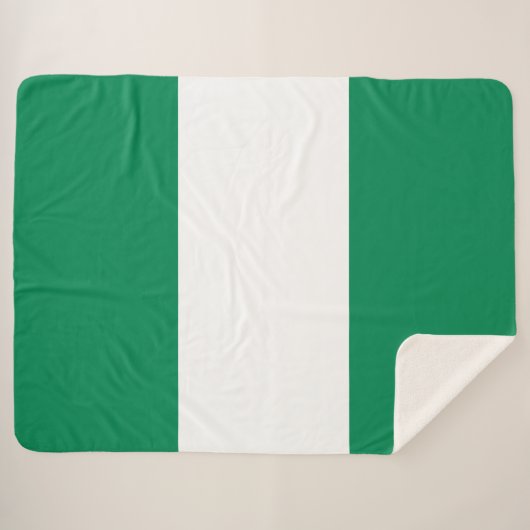 Nigeriaanse vlag sherpa deken (Voorkant (horizontaal))