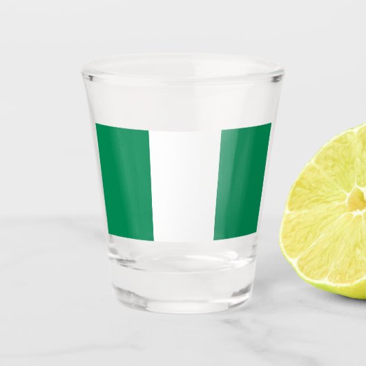 Nigeriaanse vlag shot glas (Voorkant)