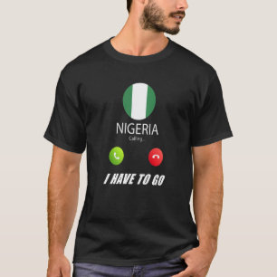 Nigeriaanse vlag Souvenir Nigeria roept op tot cal T-shirt