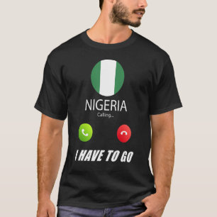 Nigeriaanse vlag Souvenir Nigeria roept op tot cal T-shirt
