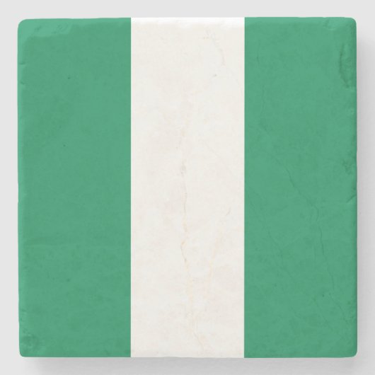 Nigeriaanse vlag stenen onderzetter (Voorkant)