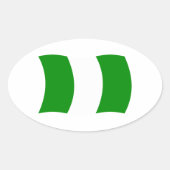 Nigeriaanse vlag Sticker (Voorkant)