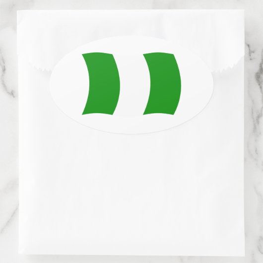 Nigeriaanse vlag Sticker (Tas)
