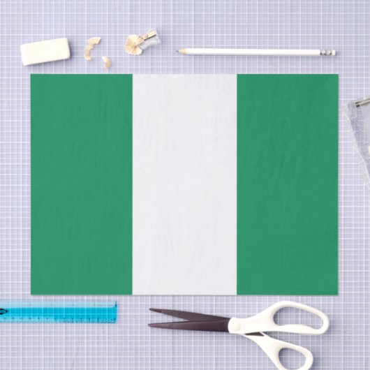 Nigeriaanse vlag tissuepapier (Craft)