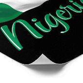 Nigeriaanse vlag van Nigeria Afrika Mannen Kinder  Poster (Hoek)