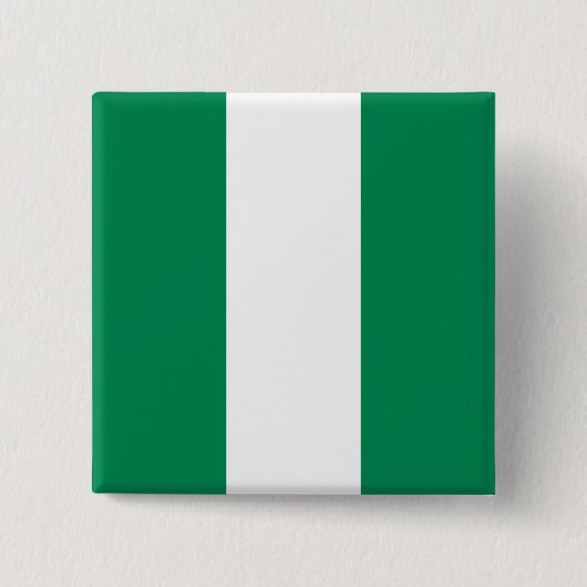 Nigeriaanse vlag vierkante button 5,1 cm (Voorkant)