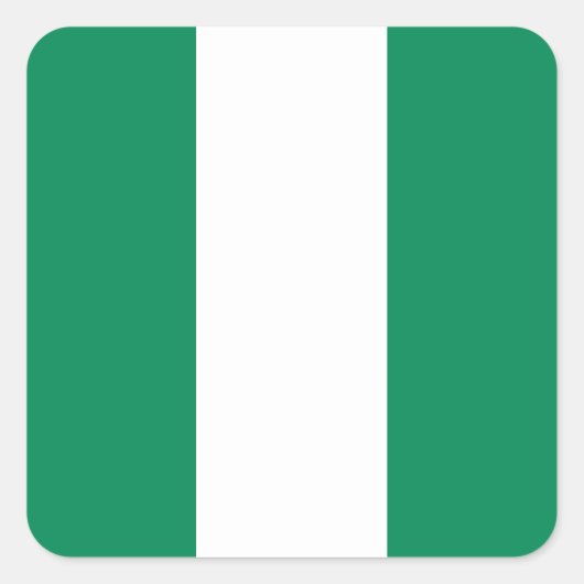 Nigeriaanse vlag vierkante sticker (Voorkant)