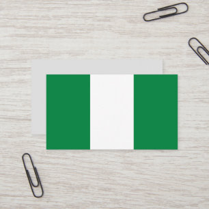 Nigeriaanse vlag visitekaartje