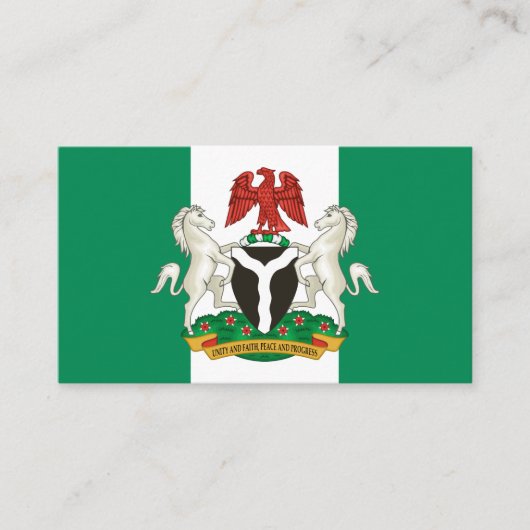 Nigeriaanse Vlag & Wapen, Vlag van Nigeria Visitekaartje (Voorkant)