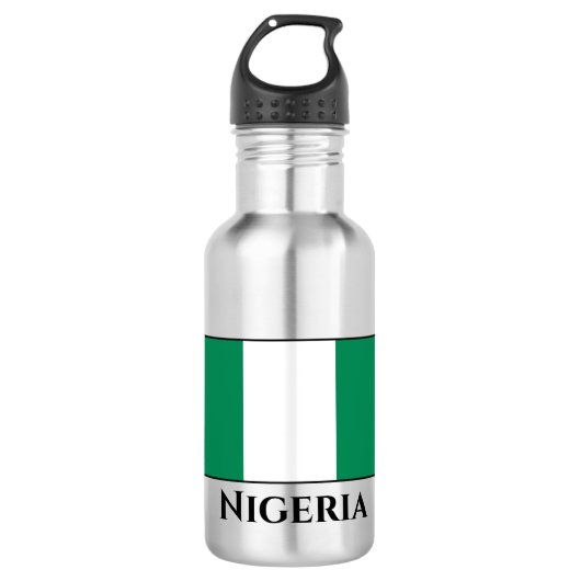 Nigeriaanse vlag waterfles  (Voorkant)