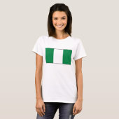 Nigeriaanse vlag x kaart T-Shirt (Voorkant volledig)