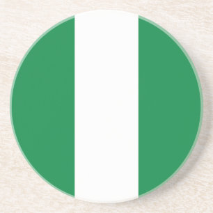 Nigeriaanse vlag zandsteen onderzetter