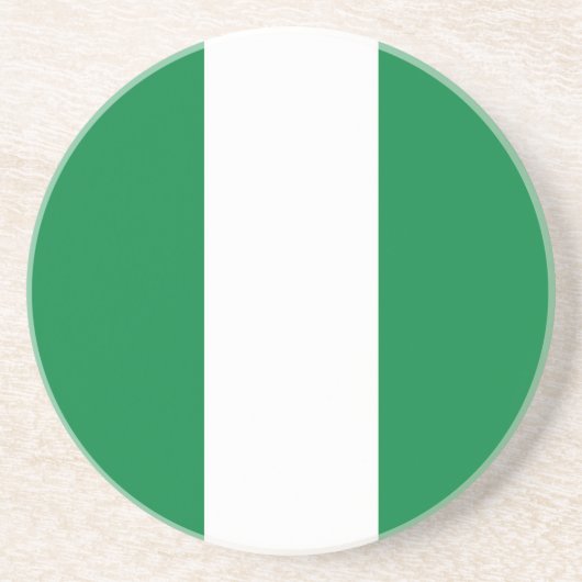 Nigeriaanse vlag zandsteen onderzetter (Voorkant)